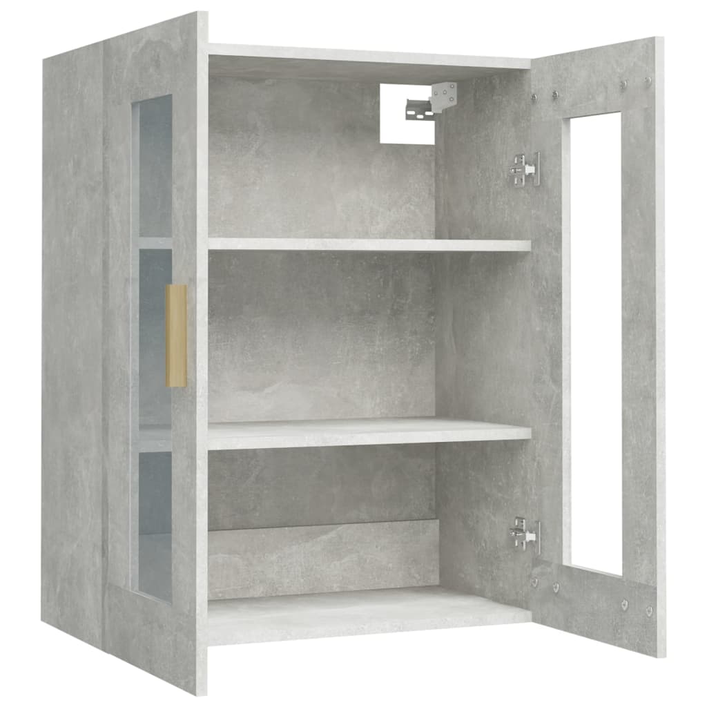 vidaXL Hanging Wall Cabinet Concrete Grey 69.5x34x90 cm
