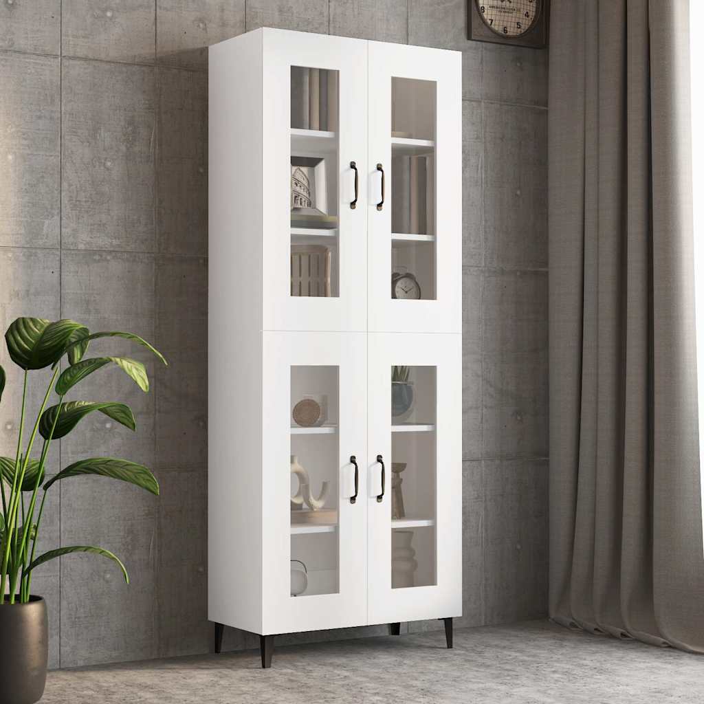 vidaXL Hanging Wall Cabinet White 69,5x34x90 cm