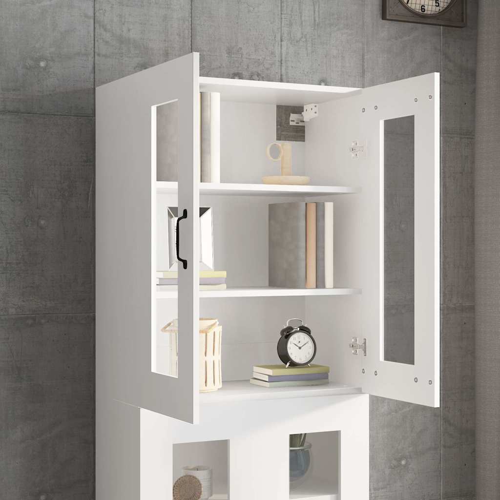 vidaXL Hanging Wall Cabinet White 69,5x34x90 cm