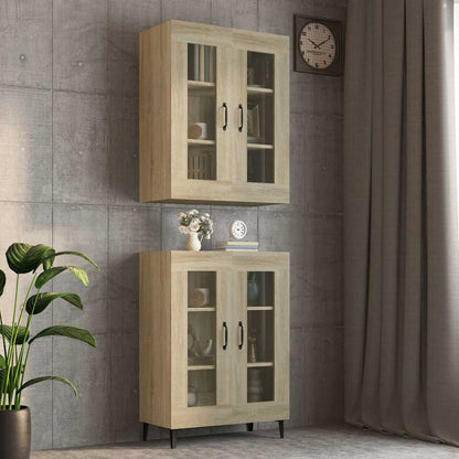 vidaXL Hanging Wall Cabinet Sonoma Oak 69,5x34x90 cm
