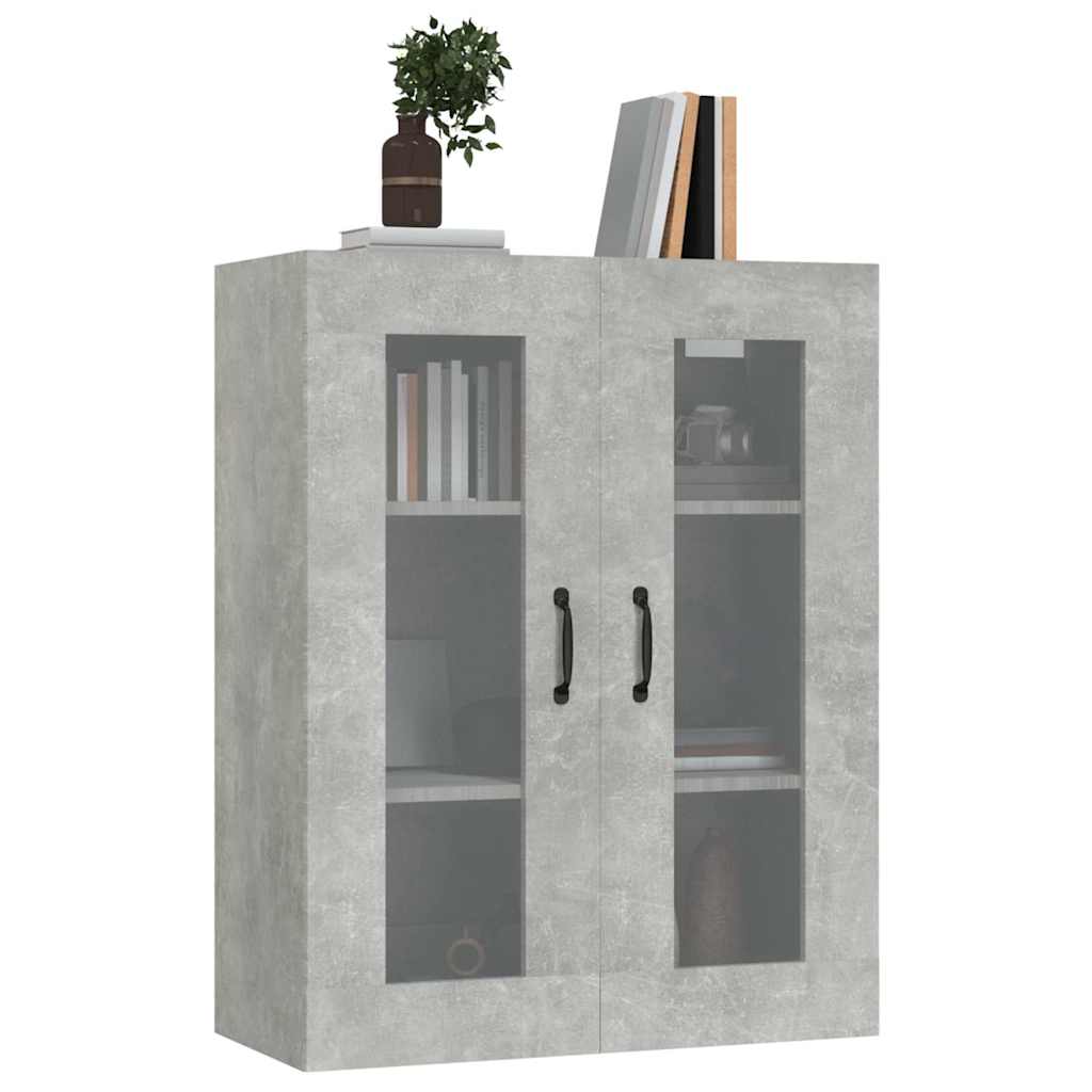 vidaXL Hanging Wall Cabinet Concrete Grey 69,5x34x90 cm