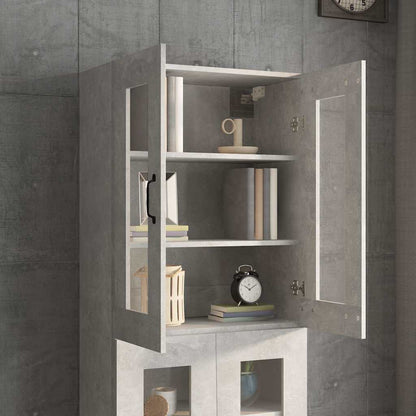 vidaXL Hanging Wall Cabinet Concrete Grey 69,5x34x90 cm