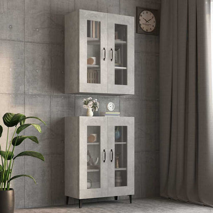 vidaXL Hanging Wall Cabinet Concrete Grey 69,5x34x90 cm