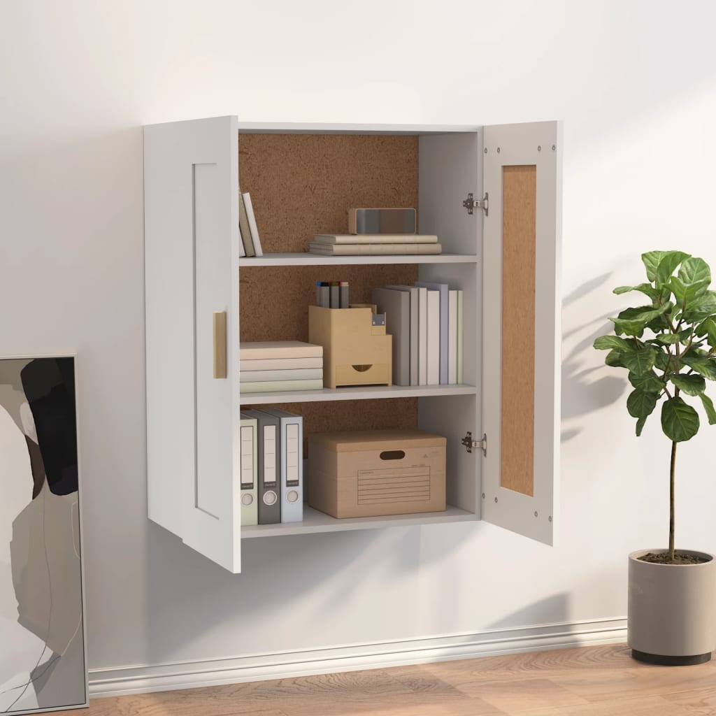 vidaXL Wall Cabinet | White | Engineered wood | Medium | Wall Cabinet
