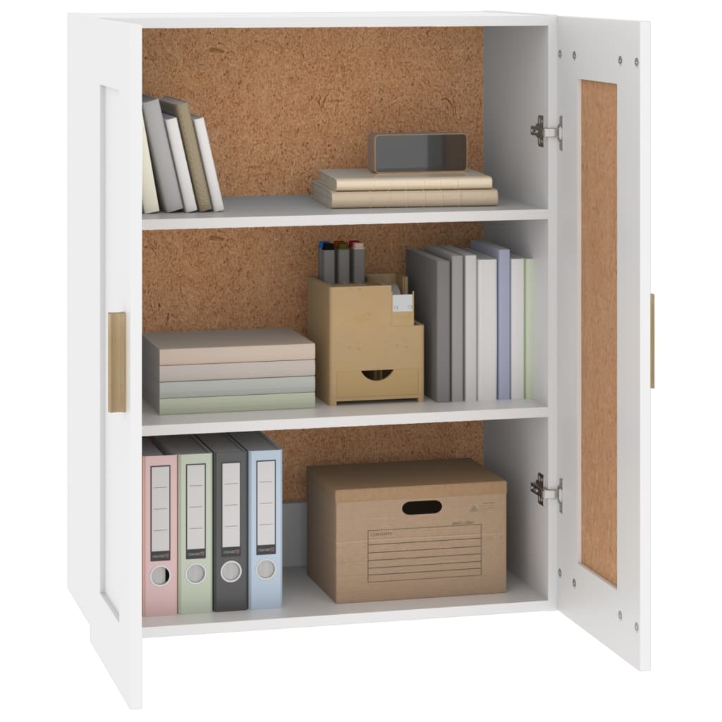 vidaXL Wall Cabinet | White | Engineered wood | Medium | Wall Cabinet
