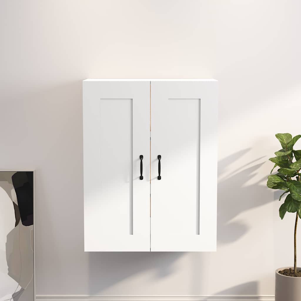 vidaXL Hanging Wall Cabinet White 69,5x32,5x90 cm