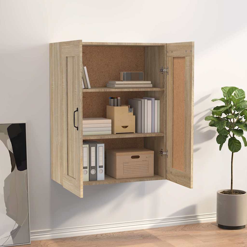 vidaXL Hanging Wall Cabinet Sonoma Oak 69,5x32,5x90 cm