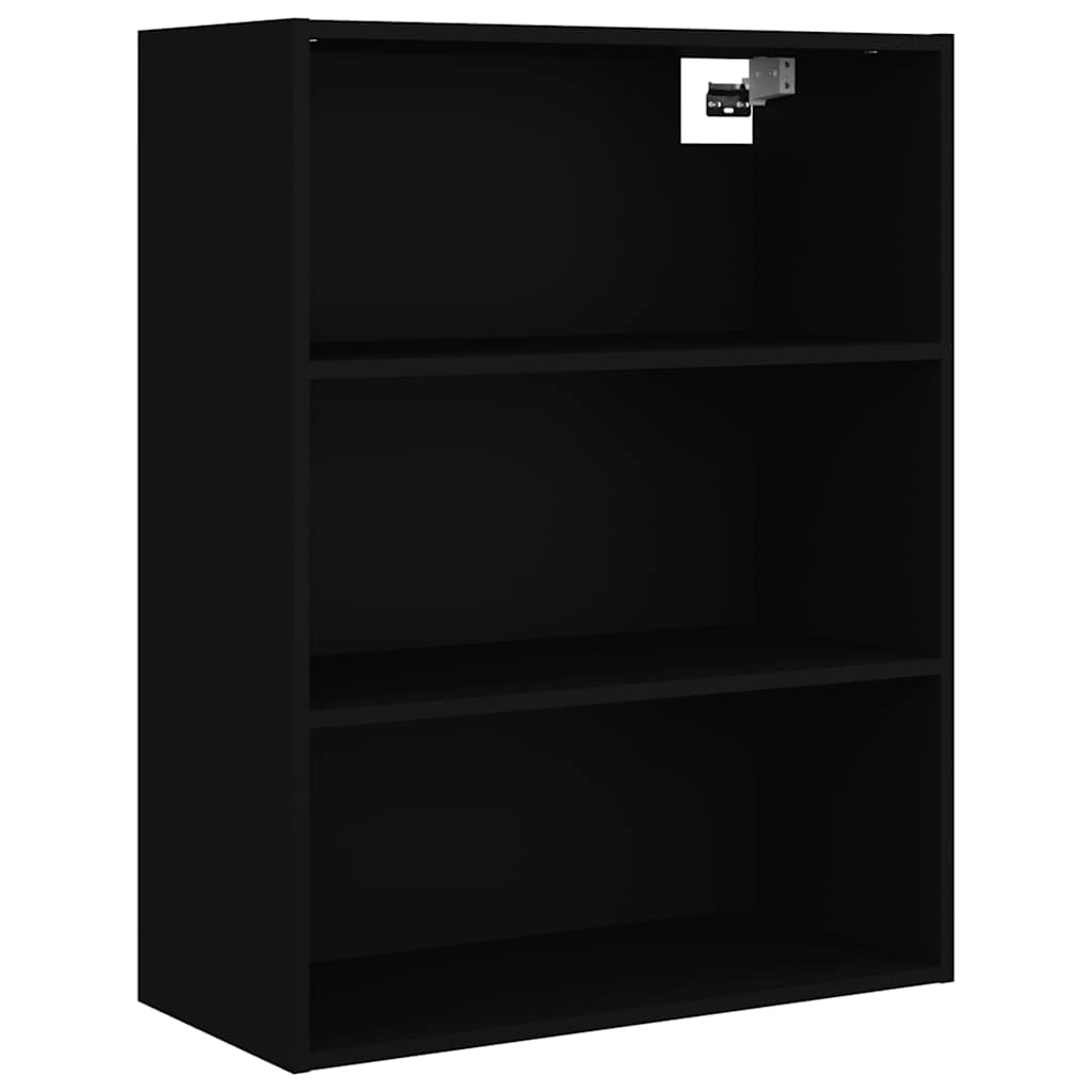 vidaXL Hanging Wall Cabinet | Black | Engineered Wood | Rectangular | Minimalist