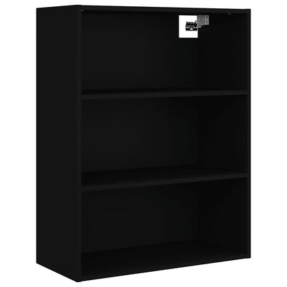 vidaXL Hanging Wall Cabinet | Black | Engineered Wood | Rectangular | Minimalist