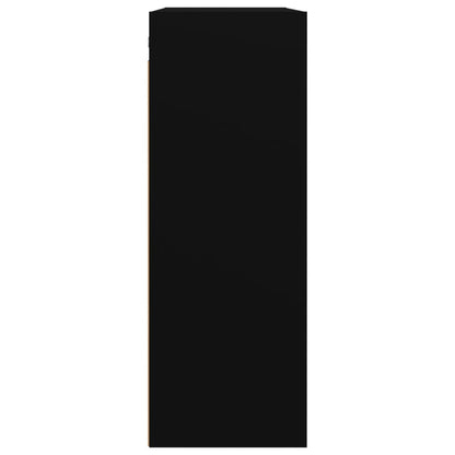 vidaXL Hanging Wall Cabinet | Black | Engineered Wood | Rectangular | Minimalist
