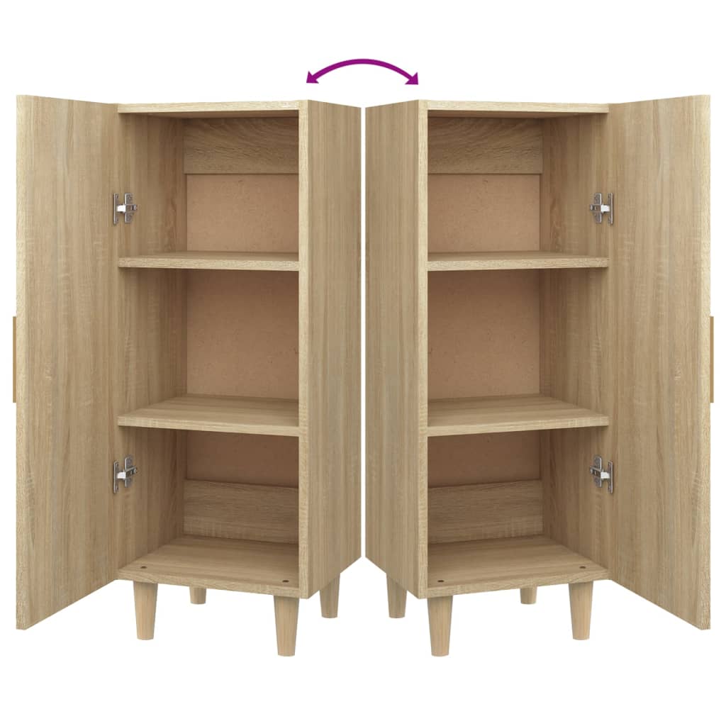 vidaXL Sideboard Sonoma Oak 34.5x34x90 cm Engineered Wood