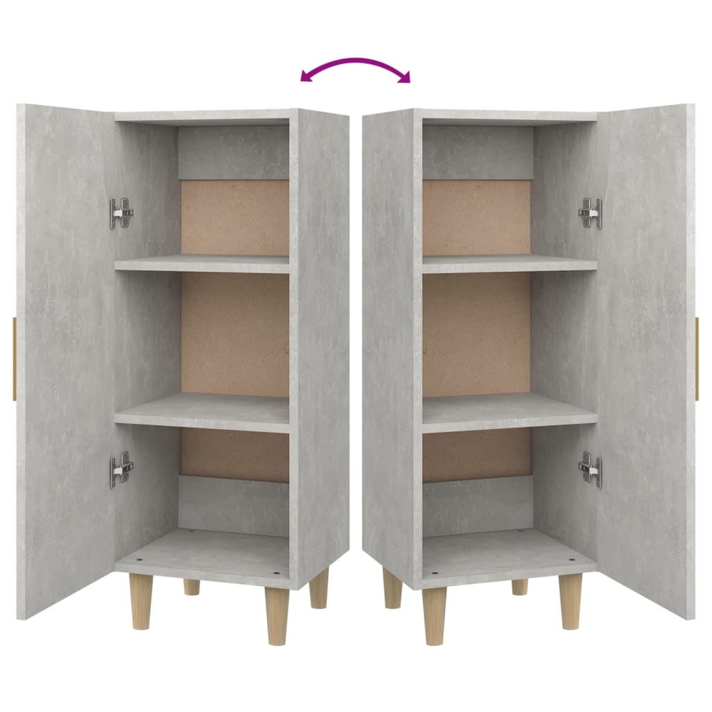 vidaXL Sideboard Concrete Grey 34.5x34x90 cm Engineered Wood