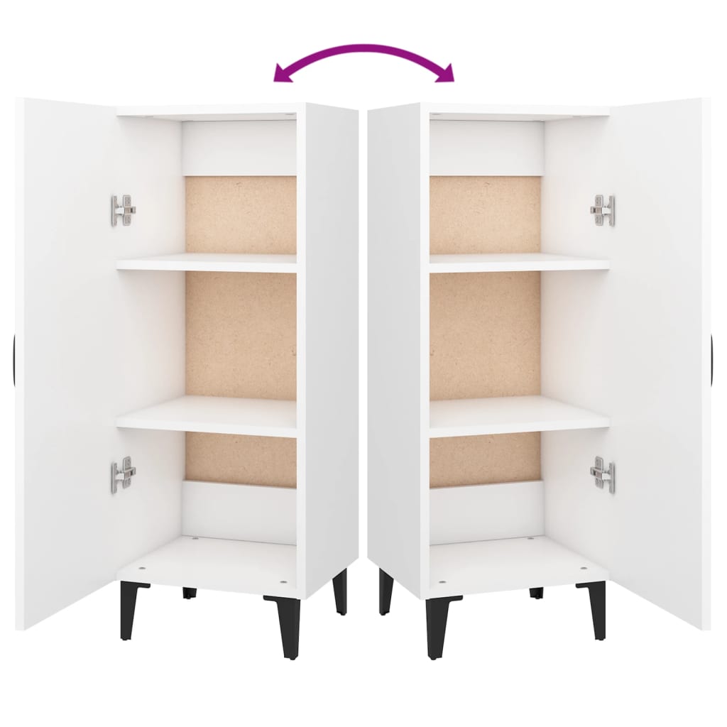 vidaXL Sideboard White 34.5x34x90 cm Engineered Wood