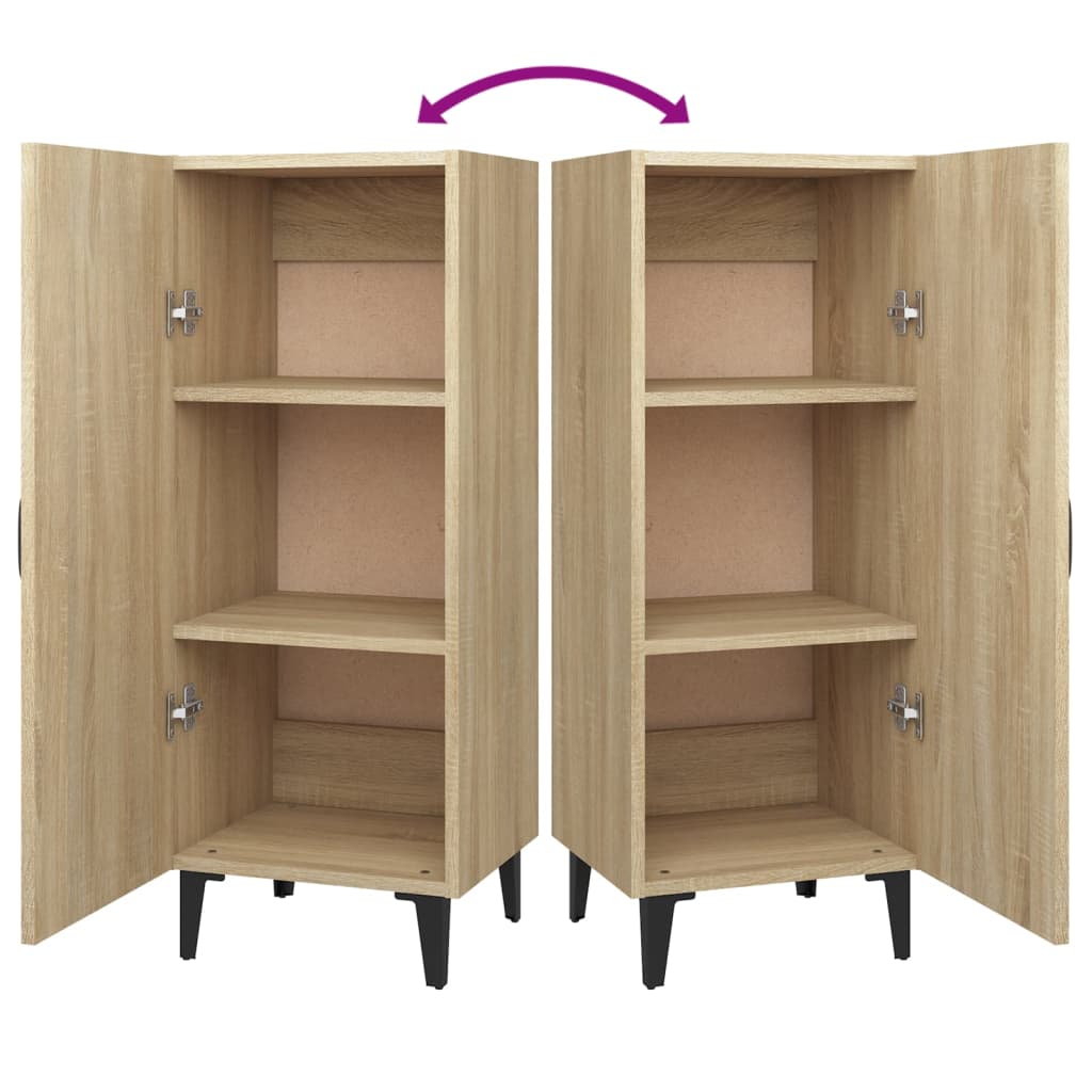 vidaXL Sideboard Sonoma Oak 34.5x34x90 cm Engineered Wood