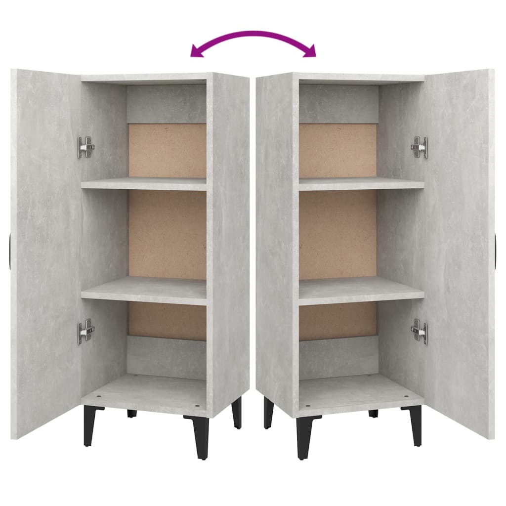 vidaXL Sideboard Concrete Grey 34.5x34x90 cm Engineered Wood