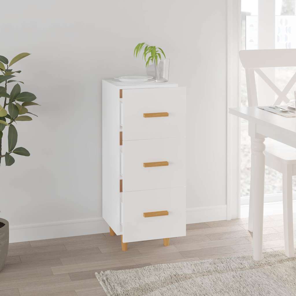 vidaXL Sideboard White 34,5x34x90 cm Engineered Wood
