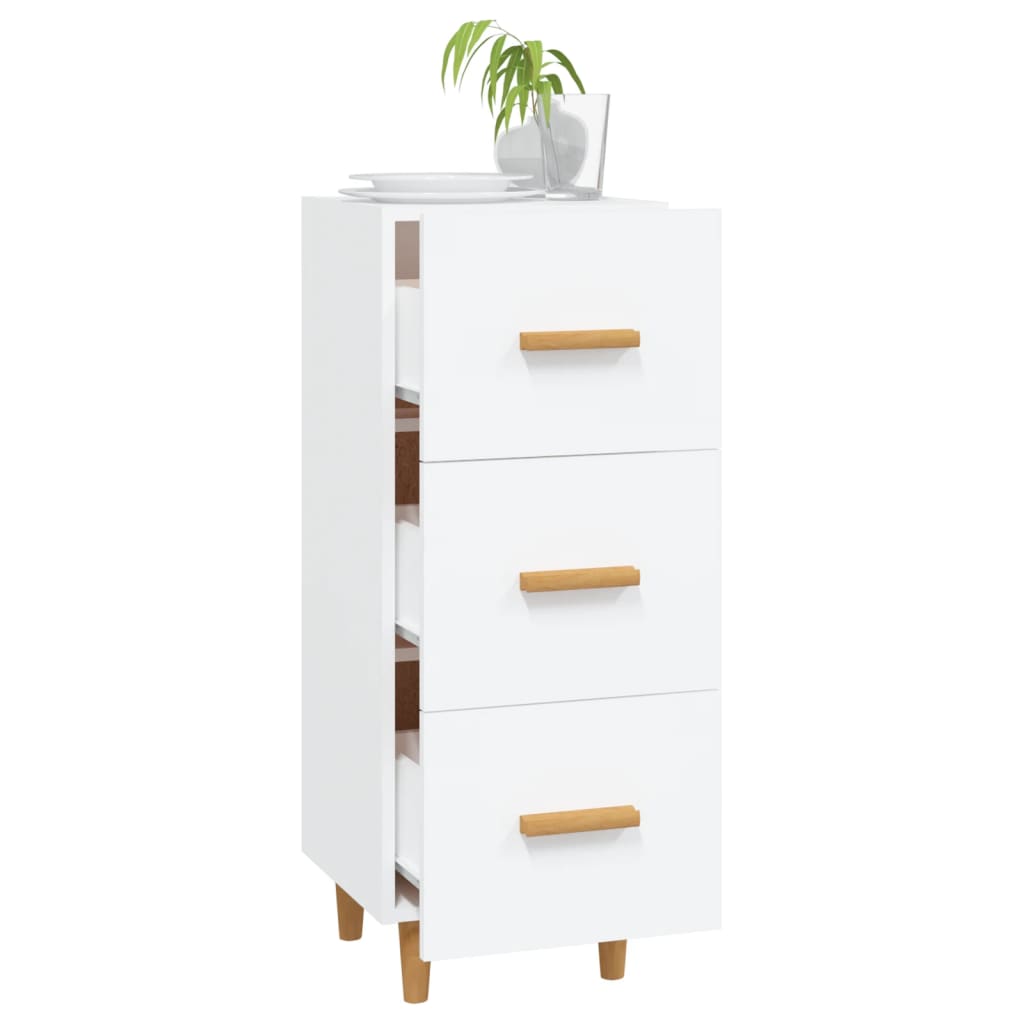 vidaXL Sideboard White 34.5x34x90 cm Engineered Wood