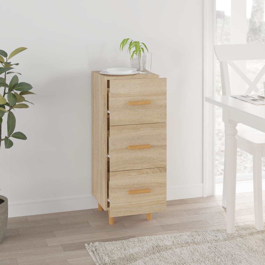 vidaXL Sideboard Sonoma Oak 34.5x34x90 cm Engineered Wood
