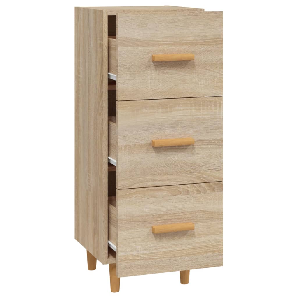 vidaXL Sideboard Sonoma Oak 34.5x34x90 cm Engineered Wood