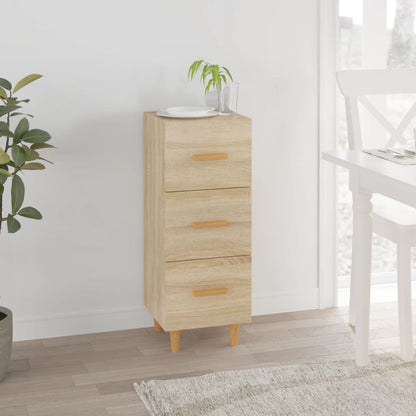 vidaXL Sideboard Sonoma Oak 34.5x34x90 cm Engineered Wood