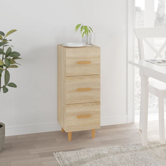vidaXL Sideboard Sonoma Oak 34.5x34x90 cm Engineered Wood