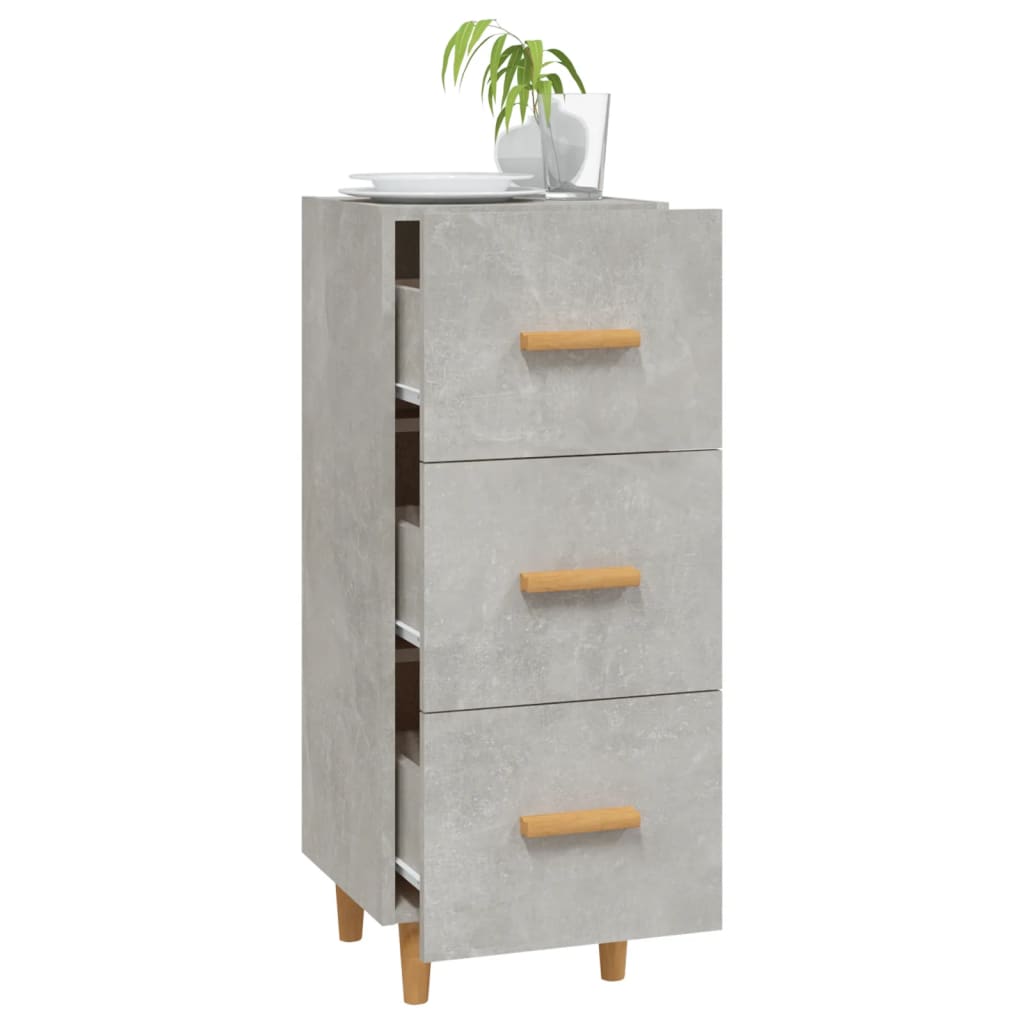 vidaXL Sideboard Concrete Grey 34.5x34x90 cm Engineered Wood