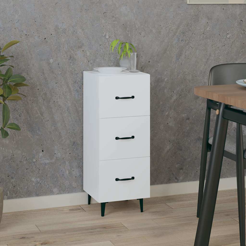 vidaXL Sideboard White 34,5x34x90 cm Engineered Wood