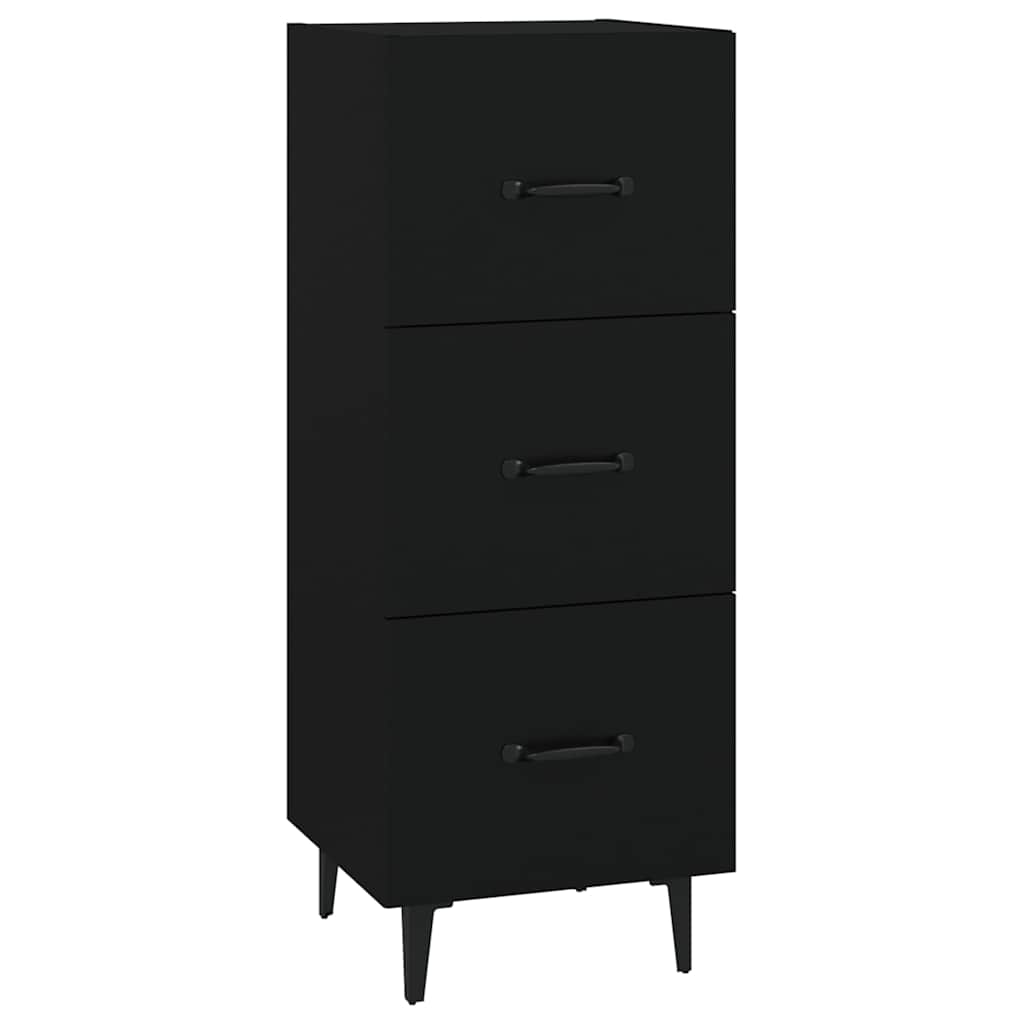 vidaXL Sideboard Black 34,5x34x90 cm Engineered Wood