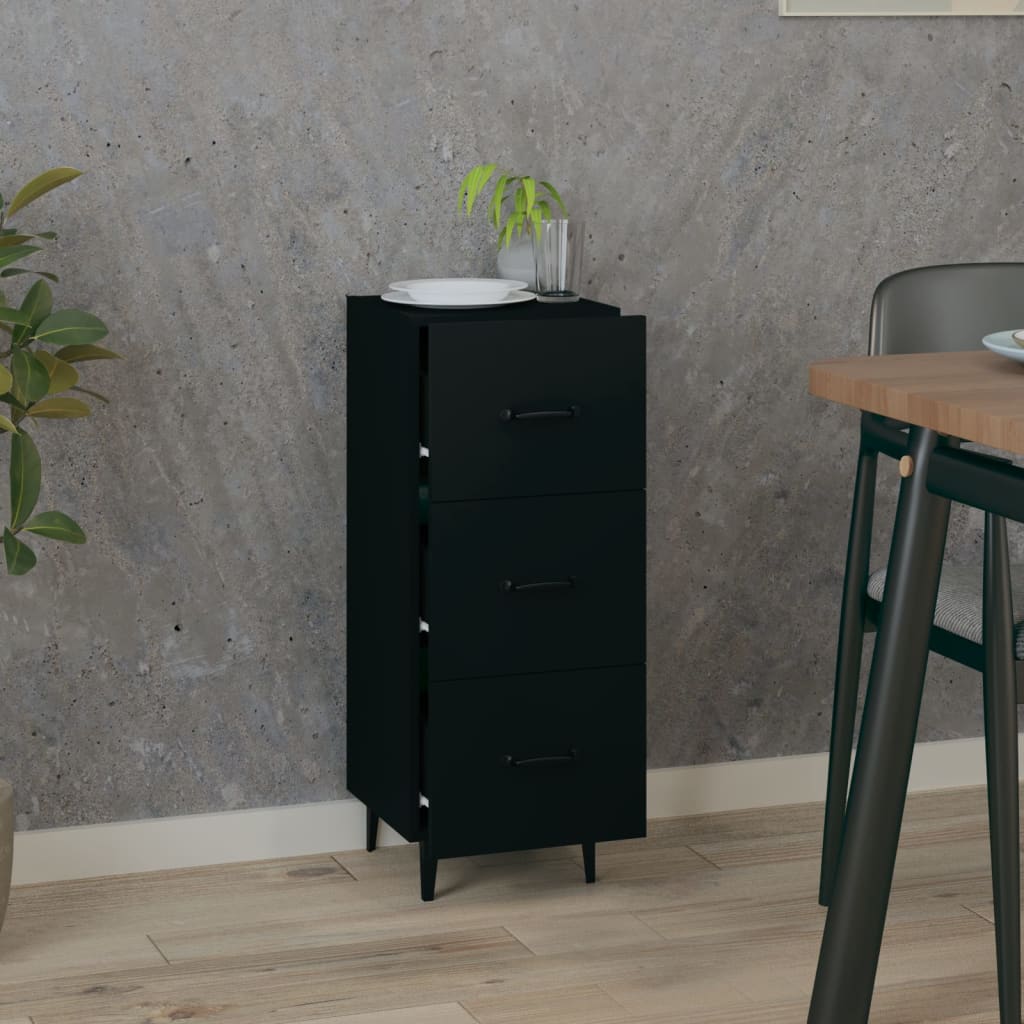 vidaXL Sideboard | Black | Engineered wood | Medium | Sideboard | Rectangular