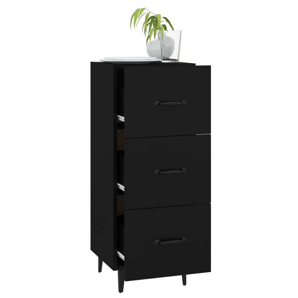 vidaXL Sideboard | Black | Engineered wood | Medium | Sideboard | Rectangular