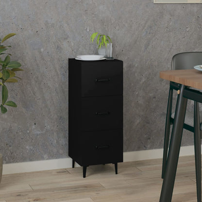 vidaXL Sideboard | Black | Engineered wood | Medium | Sideboard | Rectangular