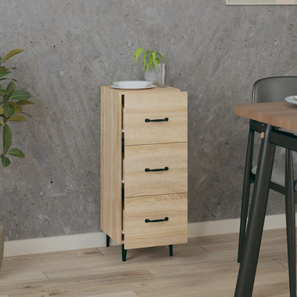 vidaXL Sideboard Sonoma Oak 34.5x34x90 cm Engineered Wood