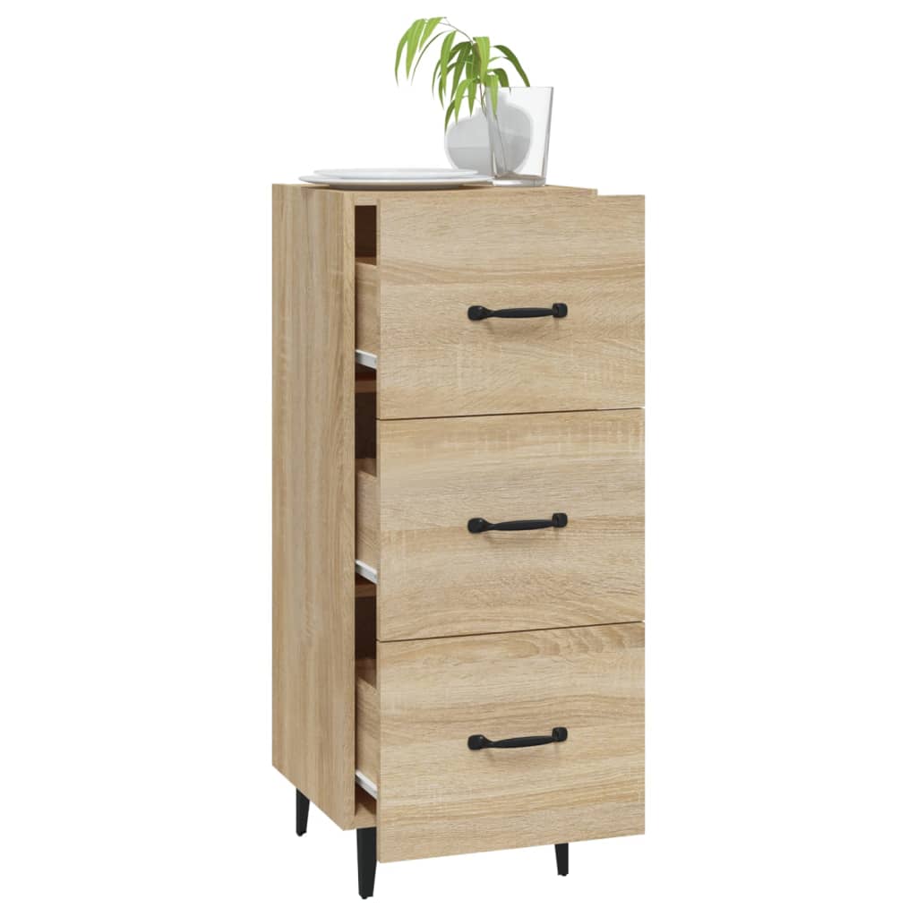 vidaXL Sideboard Sonoma Oak 34.5x34x90 cm Engineered Wood