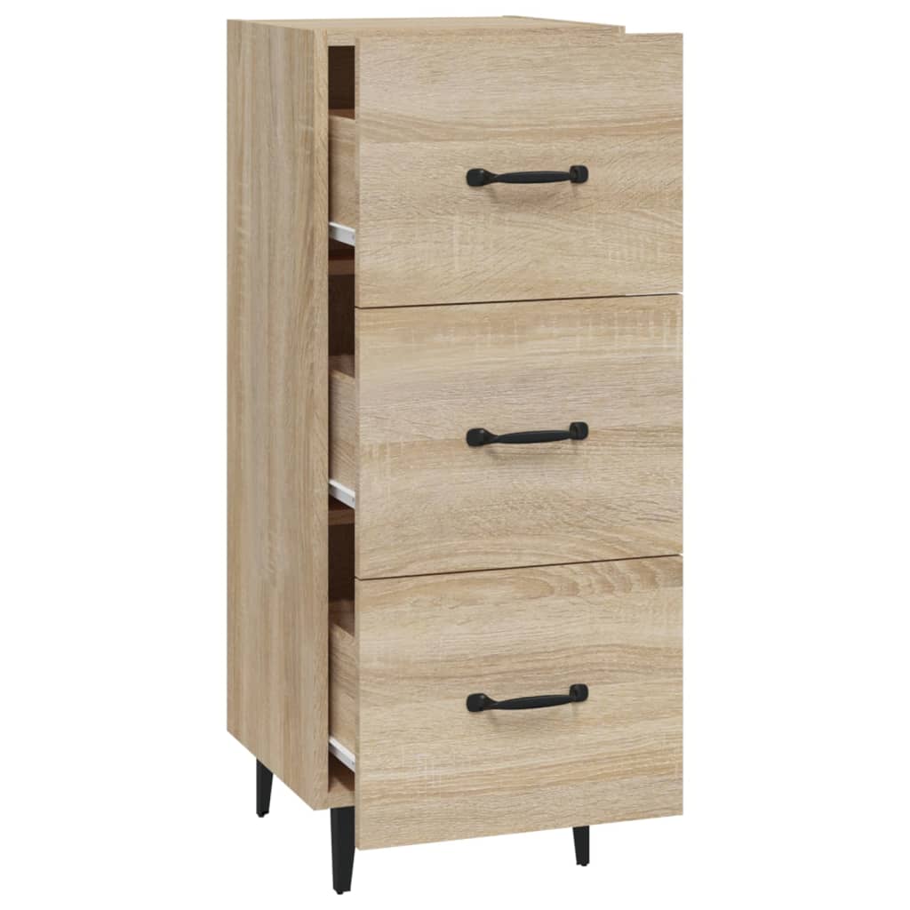 vidaXL Sideboard Sonoma Oak 34.5x34x90 cm Engineered Wood