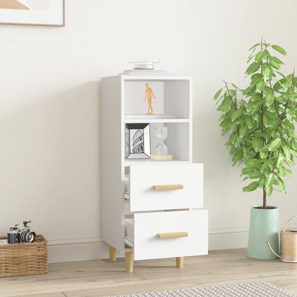 vidaXL Sideboard White 34.5x34x90 cm Engineered Wood
