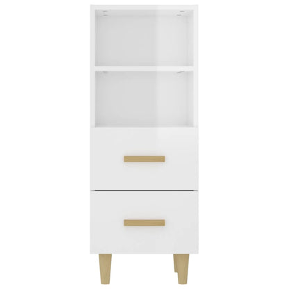 vidaXL Sideboard High Gloss White 34.5x34x90 cm Engineered Wood