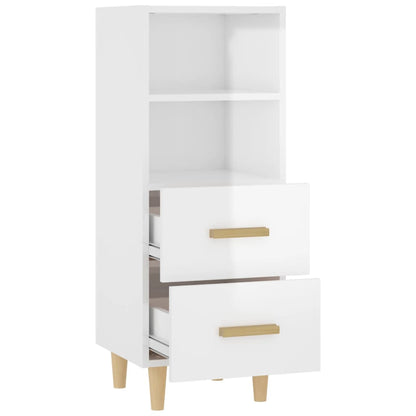 vidaXL Sideboard High Gloss White 34.5x34x90 cm Engineered Wood
