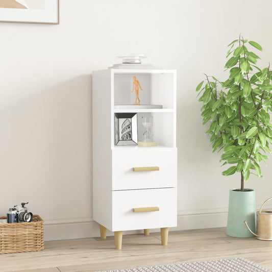vidaXL Sideboard High Gloss White 34.5x34x90 cm Engineered Wood