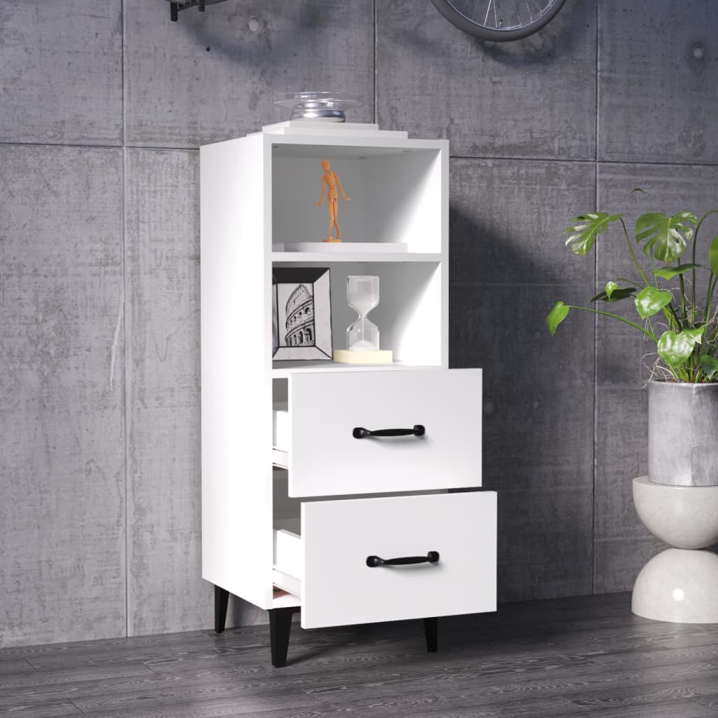 vidaXL Sideboard White 34.5x34x90 cm Engineered Wood