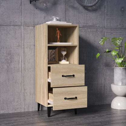 vidaXL Sideboard Sonoma Oak 34.5x34x90 cm Engineered Wood