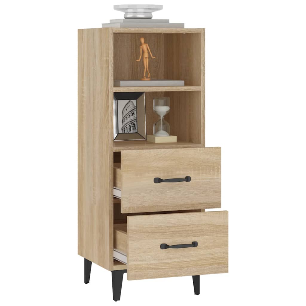 vidaXL Sideboard Sonoma Oak 34.5x34x90 cm Engineered Wood