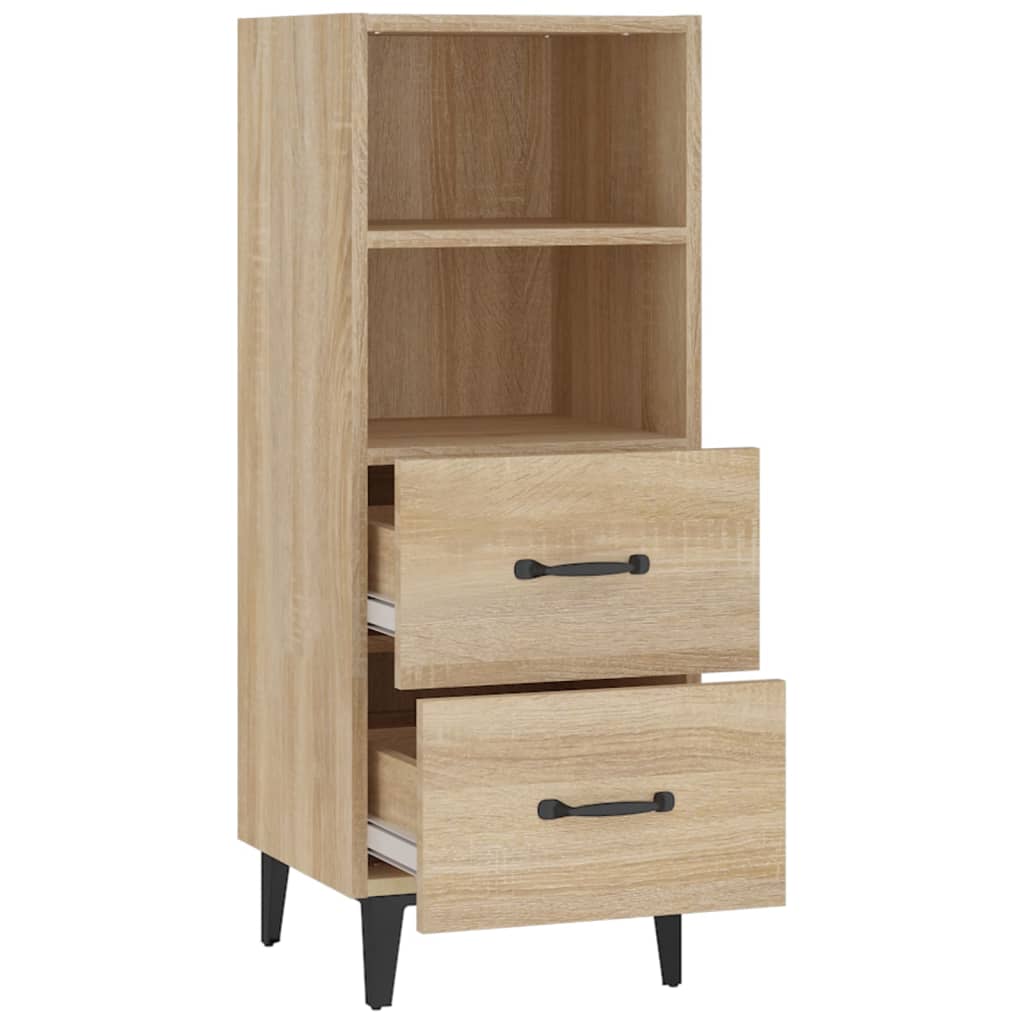 vidaXL Sideboard Sonoma Oak 34.5x34x90 cm Engineered Wood