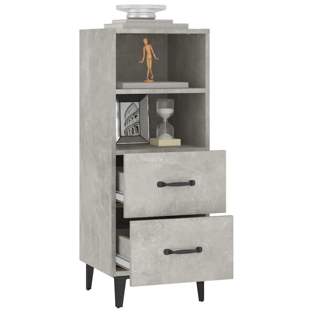 vidaXL Sideboard Concrete Grey 34.5x34x90 cm Engineered Wood