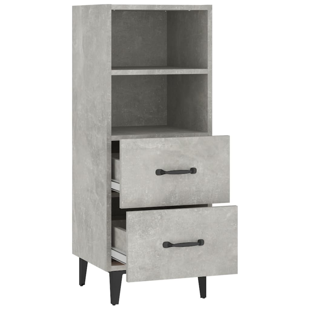 vidaXL Sideboard Concrete Grey 34.5x34x90 cm Engineered Wood