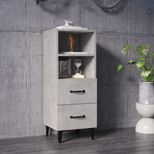 vidaXL Sideboard Concrete Grey 34.5x34x90 cm Engineered Wood