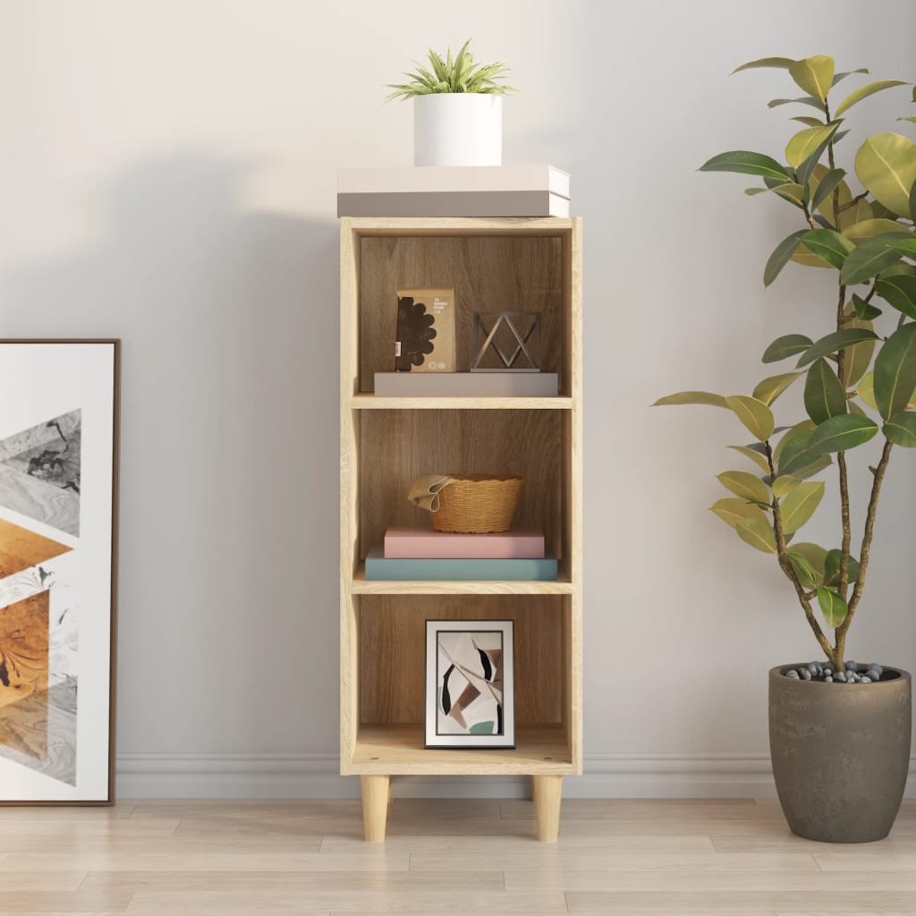 vidaXL Sideboard Sonoma Oak 34.5x32.5x90 cm Engineered Wood