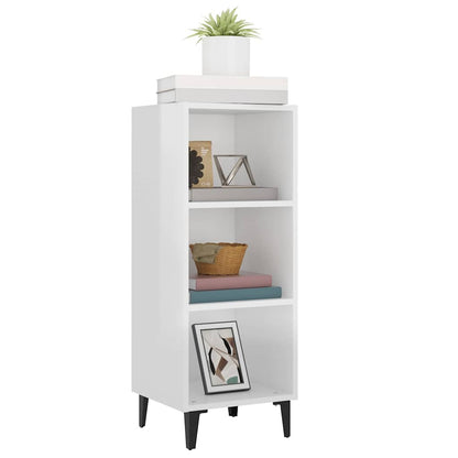 812390 vidaXL Sideboard High Gloss White 34,5x32,5x90 cm Engineered Wood