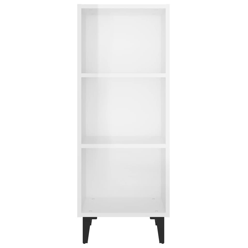 vidaXL Sideboard High Gloss White 34.5x32.5x90 cm Engineered Wood