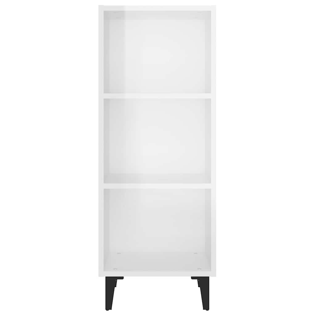 812390 vidaXL Sideboard High Gloss White 34,5x32,5x90 cm Engineered Wood