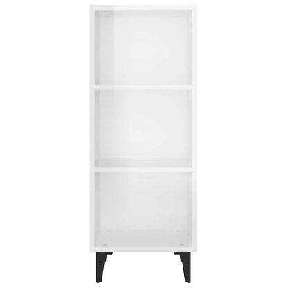 812390 vidaXL Sideboard High Gloss White 34,5x32,5x90 cm Engineered Wood